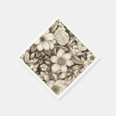 Vintages Sepia-Muster (7) Serviette (Ecke)