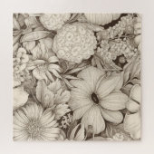 Vintages Sepia-Muster (8) Puzzle (Horizontal)