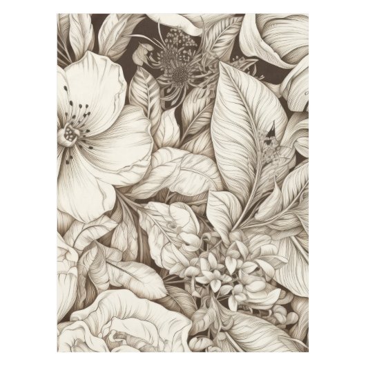 Vintages Sepia-Muster (9) Tischdecke (Vorderseite)