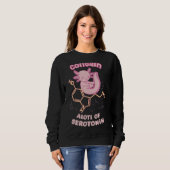Vintages Serotonin-Molekül mit Axolotl Pub-Chemic Sweatshirt (Vorne ganz)