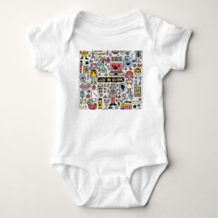Vintages Set an der Doodle School Baby Strampler