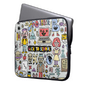 Vintages Set an der Doodle School Laptopschutzhülle (Vorderseite Links)