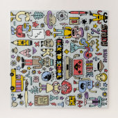 Vintages Set an der Doodle School Puzzle (Horizontal)