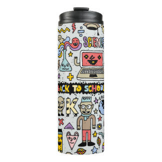 Vintages Set an der Doodle School Thermosbecher