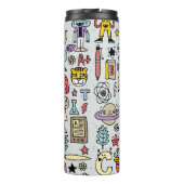 Vintages Set an der Doodle School Thermosbecher (Rückseite)