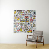 Vintages Set an der Doodle School Wandteppich (Beispiel)