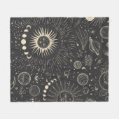 Vintages Set der Mondphasen. Unterschiedlich Fleecedecke (Vorderseite (Horizontal))