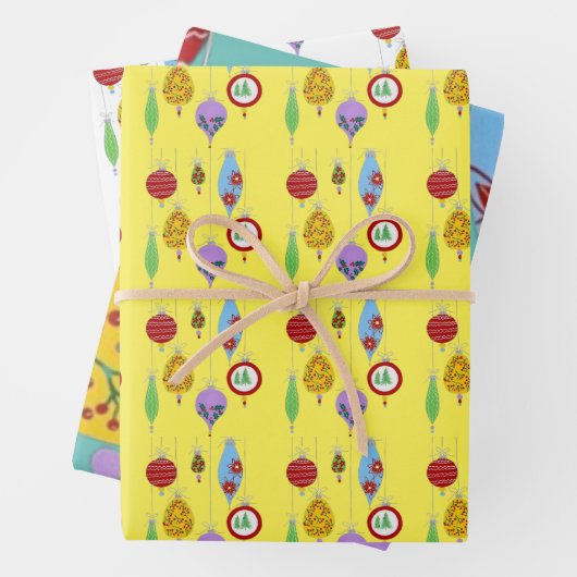 Vintages Set Geschenkpapier Set (Beispiel)