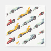 Vintages Set Go Race Thema Serviette (Vorderseite)