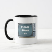 Vintages Set im Fernsehen, Statisch, bitte halten Tasse (Links)