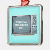 Vintages Set mit statischem Bildschirm Silbernes Ornament (Links)