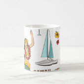 Vintages Set-Muster hawaiianischer Symbole und Sy Kaffeetasse (Mittel)