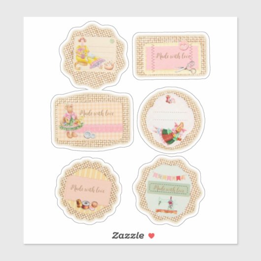 Vintages Set von Handfahrzeugen, maßgeschneidert Aufkleber (Blatt)