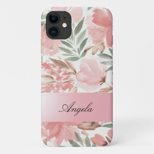 Vintages Shabby Chic Aquarellfarben-Blume Case-Mate iPhone Hülle (Rückseite)