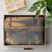 Vintages Shabby Chic Barockgoldsessel Rose Seidenpapier (Geschenk)