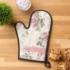 Vintages Shabby Chic Blume Personalisiert Ofenhandschuh