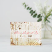 Vintages Shabby Chic Blumenkohl Empfang Postkarte (Stehend Vorderseite)