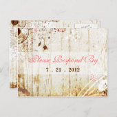 Vintages Shabby Chic Blumenkohl Empfang Postkarte (Vorne/Hinten)