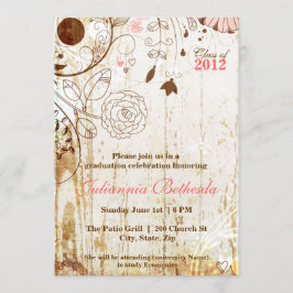Vintages Shabby Chic Blumenladen Abschluss einlade Einladung