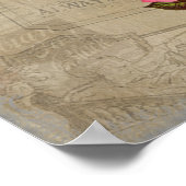 Vintages Shabby Chic Blumenseifenwerbung Poster (Ecke)