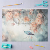 Vintages Shabby Chic Blütenpastel Seidenpapier (Basteln)