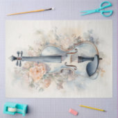 Vintages Shabby Chic Blütenpastellgrün Seidenpapier (Basteln)