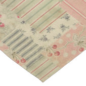 Vintages Shabby Chic Cherry Blumendekoupage Kurzer Tischläufer (Ecke)