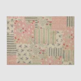 Vintages Shabby Chic Cherry Floral Collage Seidenpapier