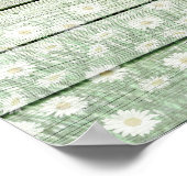 Vintages Shabby Chic dringt auf Holz Poster (Ecke)