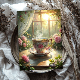 Vintages Shabby Chic Englische Teetasse Rose Seidenpapier