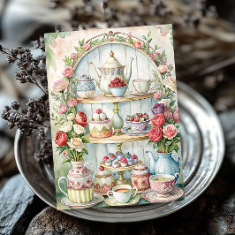 Vintages Shabby Chic, englischer Teetisch Seidenpapier