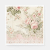 Vintages Shabby Chic Französisch Serviette (Vorderseite)