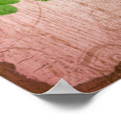 Vintages Shabby Chic Gelbe Rosen Rosa Hintergrund Poster (Ecke)