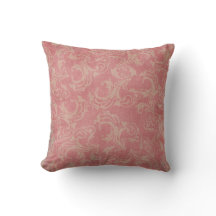 Vintages Shabby Chic-Girly rosa Damast