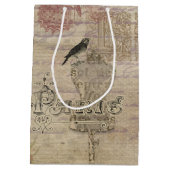 Vintages Shabby Chic Hochzeitsgeschenk Mittlere Geschenktüte (Rückseite)