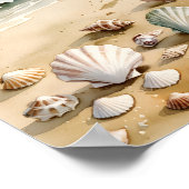 Vintages Shabby Chic Küstenlinie 2 Poster (Ecke)