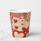 Vintages Shabby Chic Pappbecher (Vorderseite)