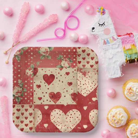 Vintages Shabby Chic Pappteller (Party)