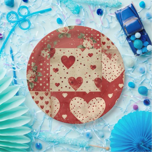 Vintages Shabby Chic Pappteller (Party)