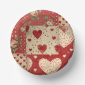 Vintages Shabby Chic Pappteller (Vorderseite)