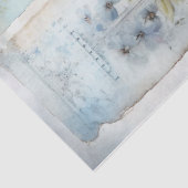 Vintages Shabby Chic pastellblau und rosa Blume Seidenpapier (Ausschnitt)