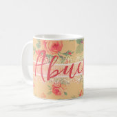 Vintages Shabby Chic Personalisiert Abuelita Spani Kaffeetasse (Vorderseite Links)