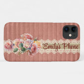 Vintages Shabby Chic Personalisiert Case-Mate iPhone Hülle (Rückseite (Horizontal))