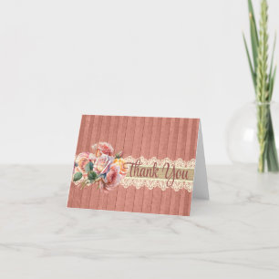 Vintages Shabby Chic Personalisiert Dankeskarte