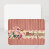 Vintages Shabby Chic Personalisiert Dankeskarte (Vorne/Hinten)