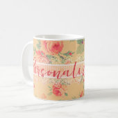 Vintages Shabby Chic Personalisiert Kaffeetasse (Vorderseite Links)