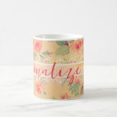 Vintages Shabby Chic Personalisiert Kaffeetasse (Mittel)