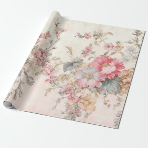 Vintages Shabby Chic rosa Geschenkpapier