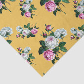 Vintages Shabby Chic-Rosa-weißes Rosen-Muster Seidenpapier (Ausschnitt)