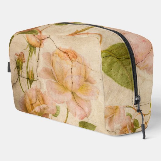 Vintages Shabby Chic Rosen Waschbeutel (Rechte Ecke)